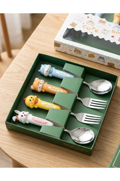 BERENHOMEE Çocuk kaşık çatal seti 4 lü set