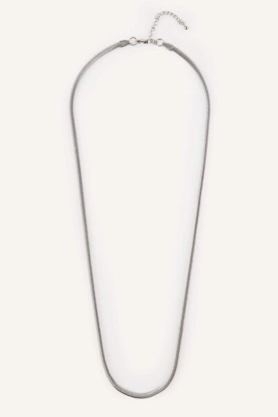 DeFacto Men's Silver Color Necklace I0761Axns
