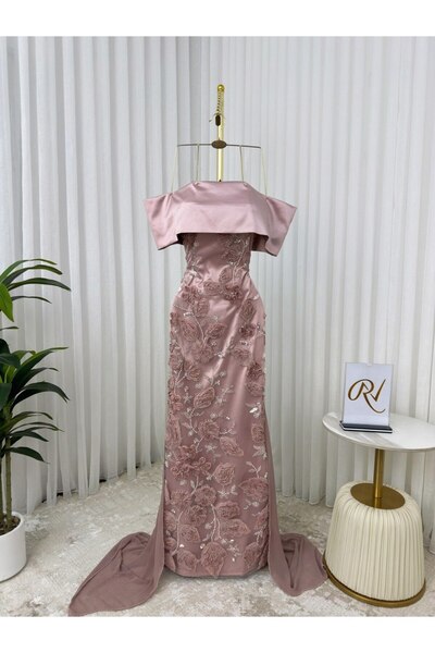 NWADER Elegant evening dress with a train