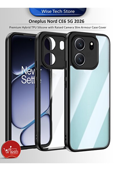 Wtech Oneplus Nord CE6 5G 2026 Premium Hybrid TPU Silicone with Raised Camera...