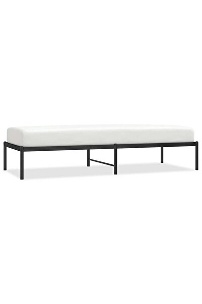 vidaxl Cadru pat metalic, negru, 75x190 cm