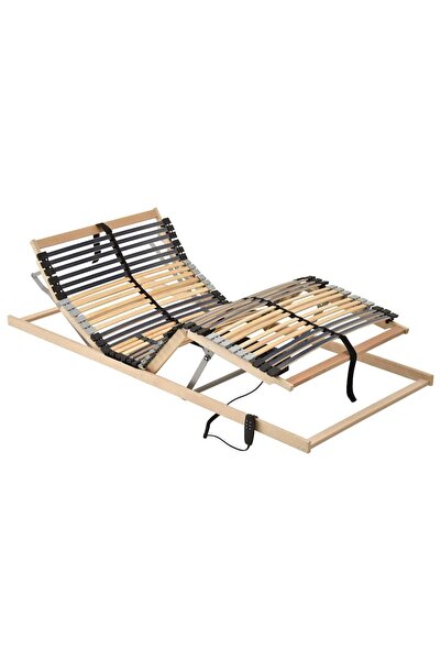 vidaxl Bază cu lamele Maro 90 x 190 cm Lemn de fag masiv