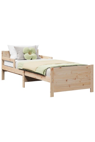 vidaxl Cadru de pat cu headboard Maro 80 x 200 cm Lemn compozit