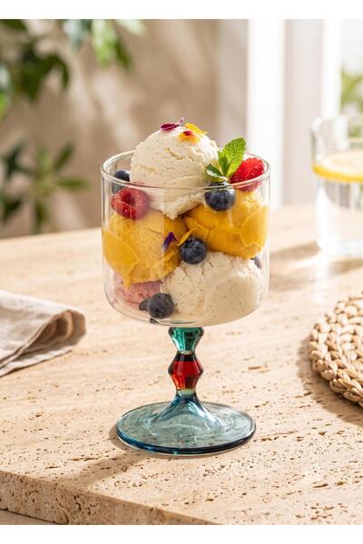 The Mia Bead Ice Cream Dessert Presentation Bowl Amber 300 ml