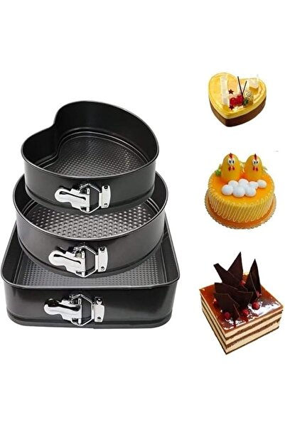 The Bros Professional 3-Piece Non-Stick Springform Cake Pan Set