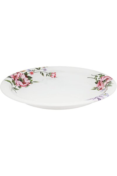 Abir Round Melamine Plate 55 cm with White Floral Design for Kitchen, Outdoor...