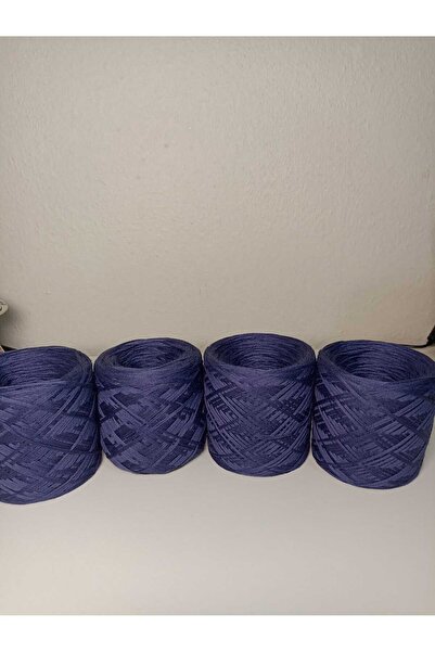 kartopya Deniz Mavisi(Navy Blue) Renkli İtalyan Merserize Koton Örgü İpi 400g...