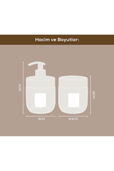 Nesto Home 2'l Cam Banyo Seti Sıvı Sabunluk ve Diş Fırçalık 425 ml
