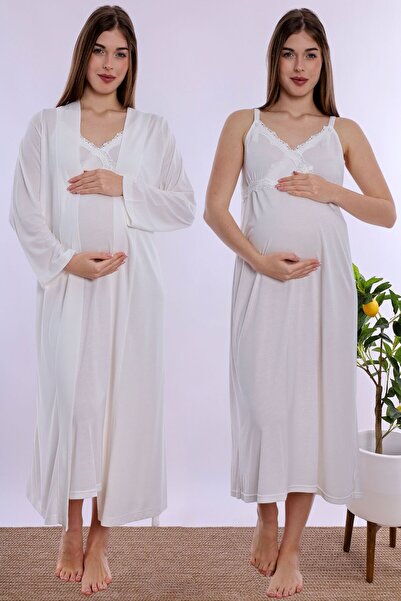 ByLohusa Set de cămașă de noapte pentru maternitate și postpartum, cu funcție...