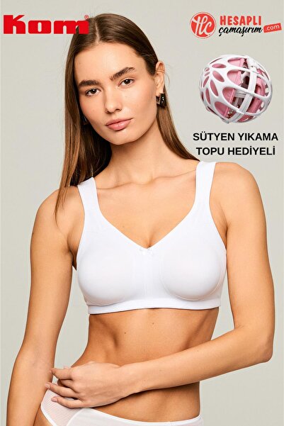 Kom Women's Premium Series Wire-Free, Support-Free, Non-Cupped, Perfect Gathe...