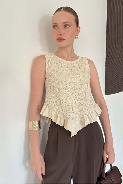 Cistern İstanbul Women's Asymmetrical T-Shirt Blouse