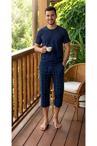 TAMPAP 7703 Erkek Penye Kapri Pijama Takımı