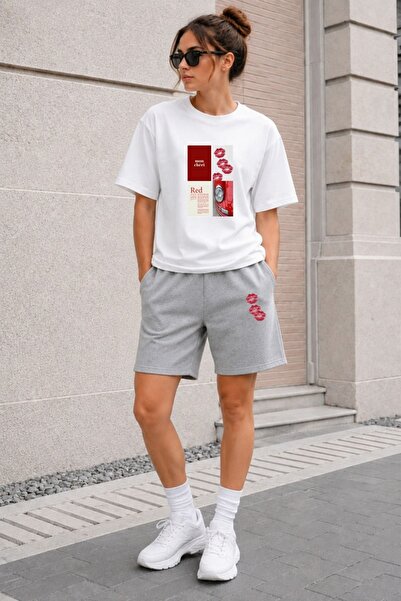 orwen life est. 2022 Women's Oversize Printed T-Shirt Shorts Set – Comfortabl...