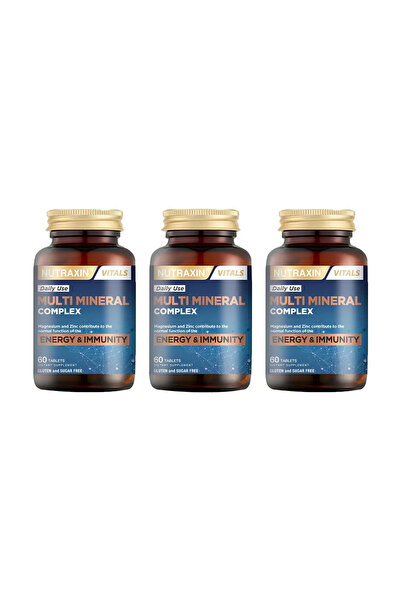 Nutraxin Multi Mineral (12 Mineralli Günlük Destek Kompleksi) 60 Tablet (3 Adet)