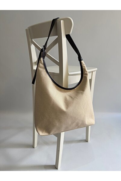 Mia Collection Ema Model Hand and Women's Shoulder Bag Linen Bitter Brown
