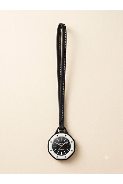 Luminos Butik Black and White Strap Mini Analog Bag Watch Bag Ornament Watch