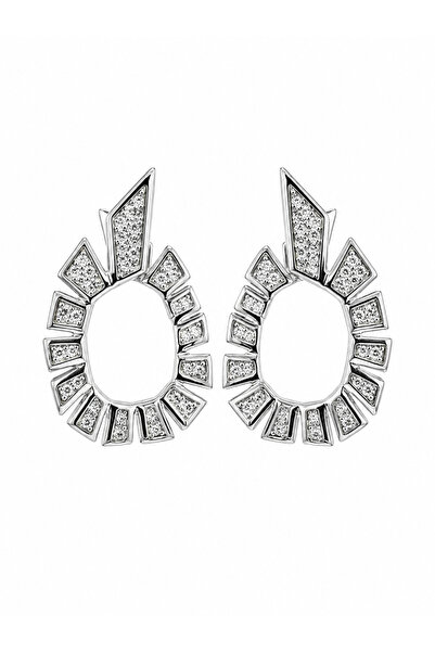 AUBRA Lunessa Pearl Xuping Women's Steel Geometric Earrings Non Tarnish Silve...