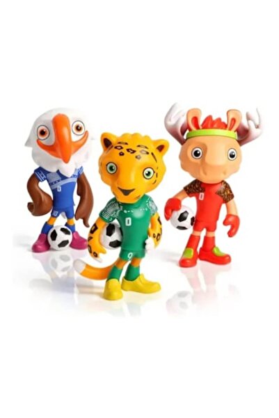 MASHASHOP Set 3 figurine, Cupa Mondială, FIFA 2026, multicolor, 10,5 cm