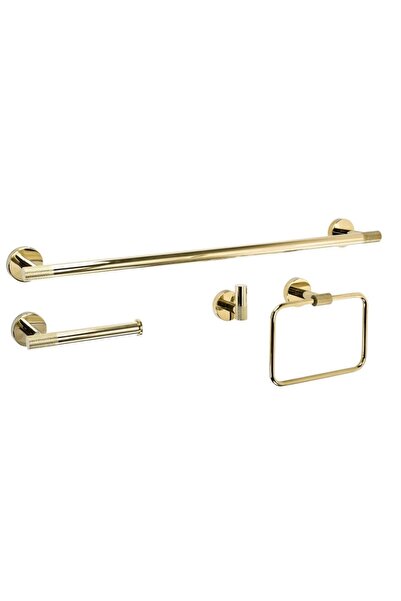 Rea Set Suporturi Baie, Grid Gold, Auriu, Organizare Premium, Aspect Luxos, R...