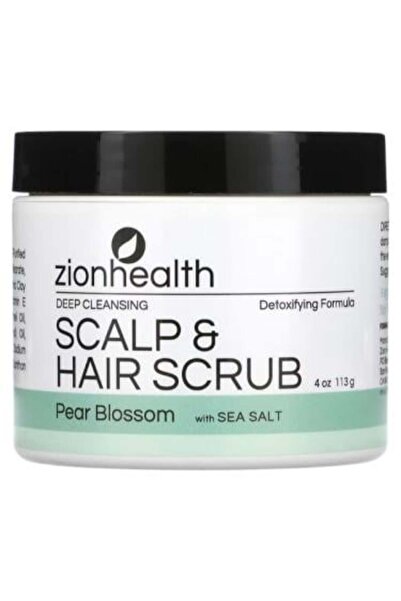 Zion Health Exfoliating Scrub for Deep Cleansing of Hair and Scalp, Pear Blos...