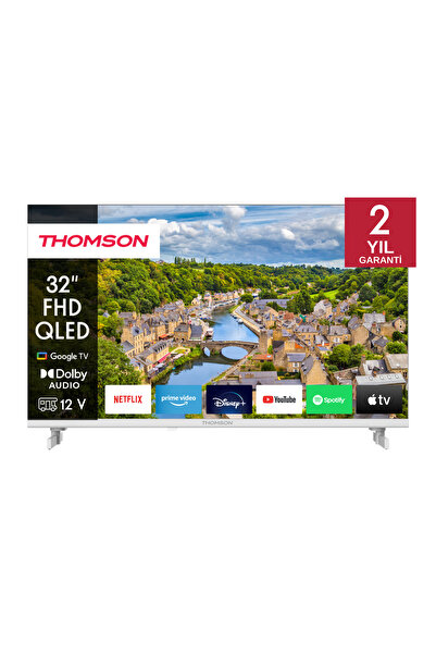 THOMSON 32FQG3S15CW 32" 80 Ekran Uydu Alıcılı FHD QLED Google Smart TV