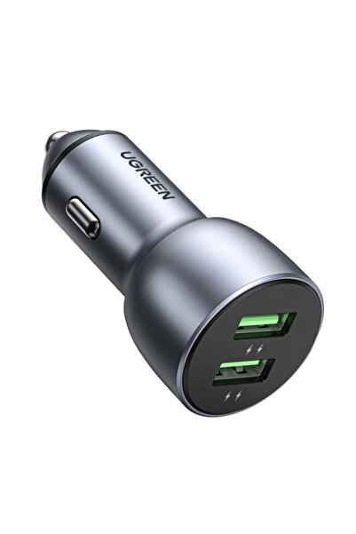 Ugreen 36 W QC 3.0 Car Charger with USB C Cable Dual USB Ports