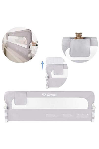 Kidwell Protecție laterală pat, Cori GRAY 150 cm, înălțime reglabilă 50-65 cm