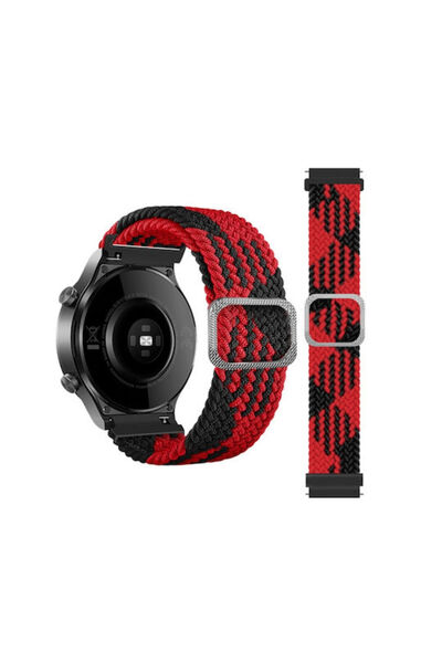 OEM Λουράκι Galaxy Υφασμάτινο Κόκκινο (Galaxy Watch4/5/6/7/FE/4 Classic/6 Cla...