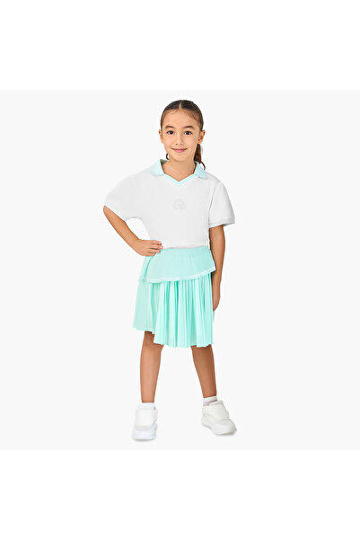Kappa Collared Neck Short Sleeve T-shirt and Skirt Set with Elasticated Waist...