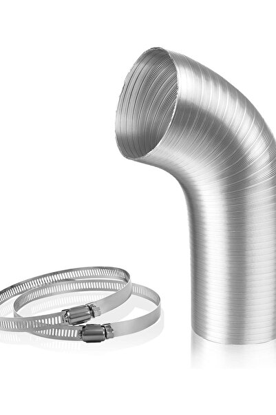 OEM Tubulatură de Ventilație Flexibilă din Aluminiu 180mm x 2m + 2 Coliere Ar...