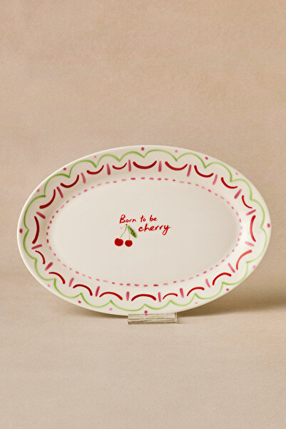 Karaca Cherry Time Kayık Tabak 25 cm