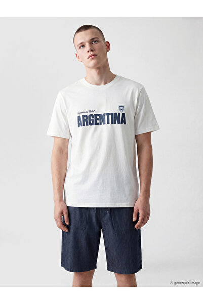 LC Waikiki Tricou bărbătesc imprimat cu Argentina pentru Cupa Mondială FIFA 2026
