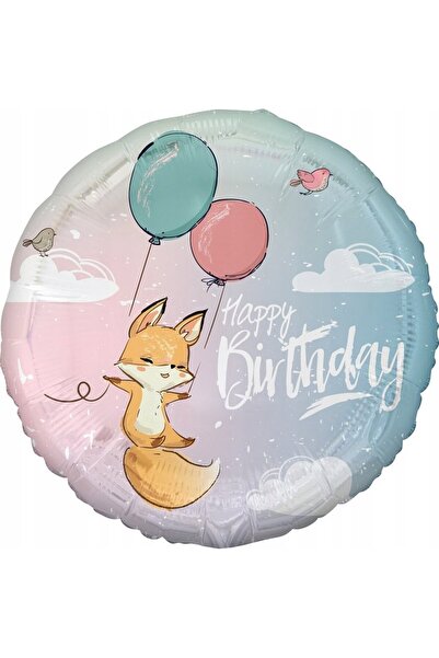 Godan Balon folie metalizată Happy Birthday, Deco, Multicolor, 36cm
