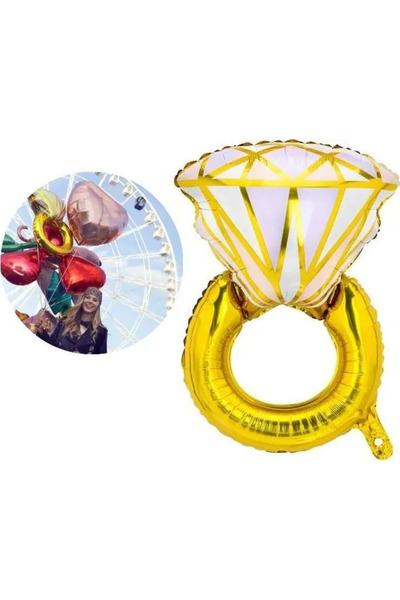 Partydeco Balon din folie Inel, 60x95cm, mix