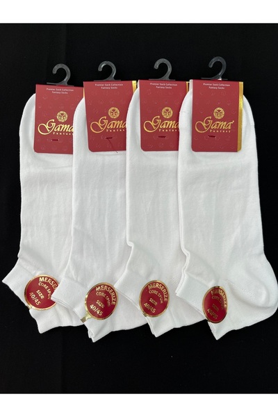 Gama Çorap 4 Pieces of Mercerized 100% Natural Nylon-Free Short-Sleeved Thin ...