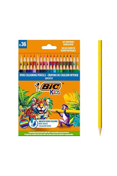 Bic Creioane de colorat din lemn Kids Smooth 36 bucăți