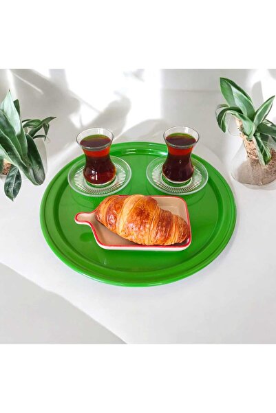Generic Brand Metal Presentation Tray, Coffee Tray, Tea Tray, 30 cm Round Tray