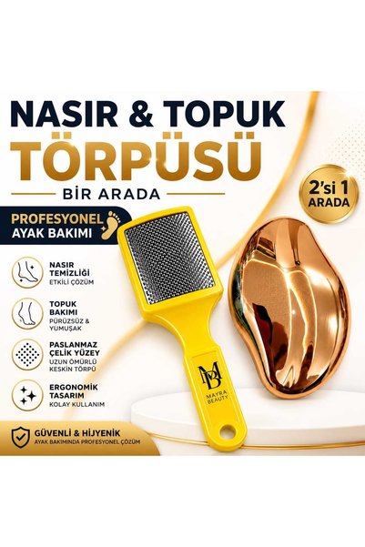 PİRAYE AKSESUAR Nasır & Topuk Törpüsü 2'si 1 Arada Set • Ayak Törpüsü • Nasır...