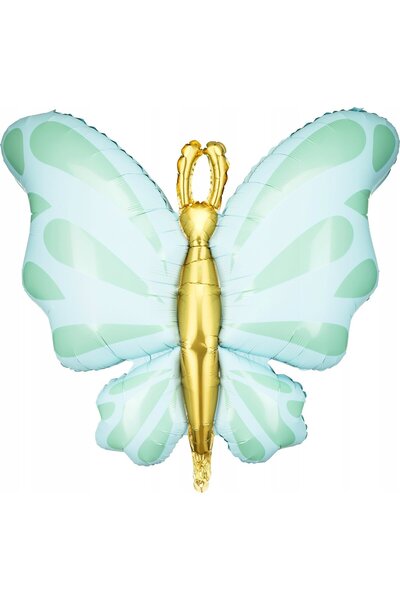 Partydeco Balon din folie Fluture, 69x69 cm, mentă (FB248-103)