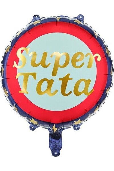 Partydeco Folie cu baloane Super Tata, 45 cm, mix