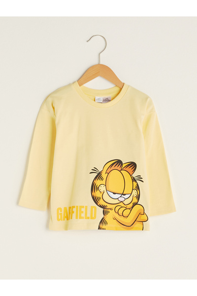 LC Waikiki Tricou de bebeluș băiat cu guler rotund, mânecă lungă și imprimeu ...