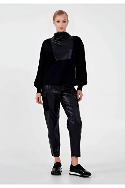 1way Black Blouse with Modern Design