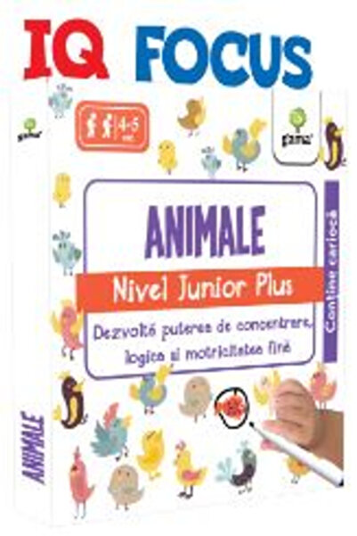 Editura Gama IQ Focus: Animale. Nivel Junior Plus, - Editura Gama