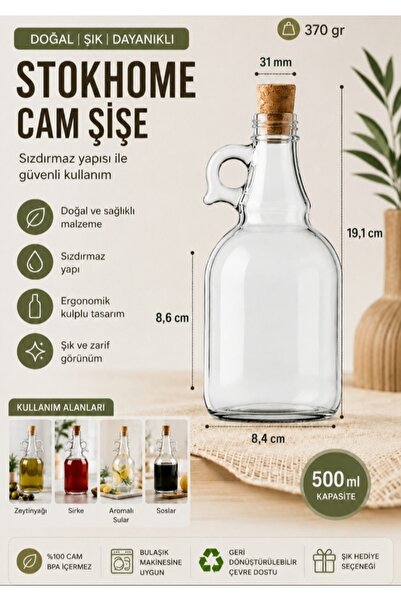 STOKHOME Olive Oil & Sunflower Oil Bottle Gallon Oil Container - Oil Containe...