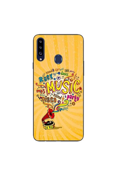 OEM Калъф, съвместим със Samsung Galaxy A20S, силиконов гел TPU, с десен Музи...