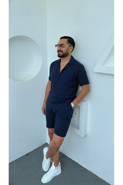 Fifty Color Set cămașă și pantaloni scurți pentru bărbați din Lycra de vară î...