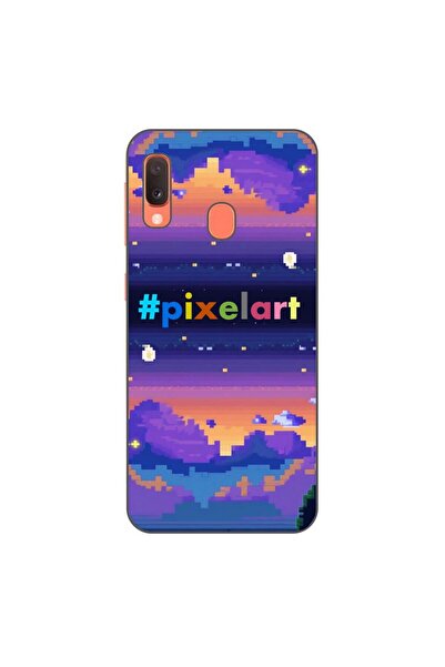 OEM Θήκη συμβατή με Samsung Galaxy A20e από σιλικόνη gel TPU με σχέδιο Pixel ...