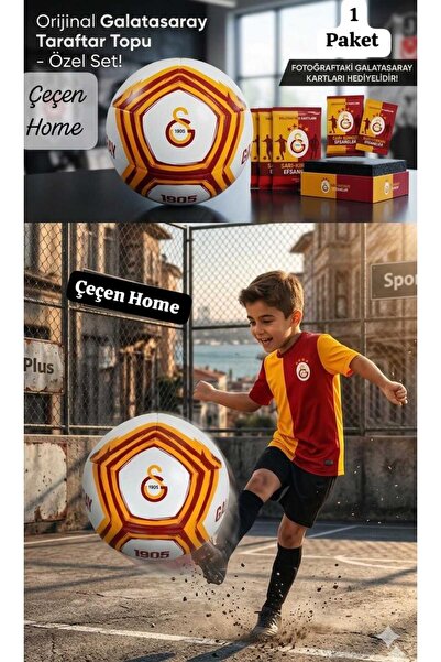 ÇEÇEN HOME Galatasaray Original Licensed Football + 1 Pack of Original Galata...