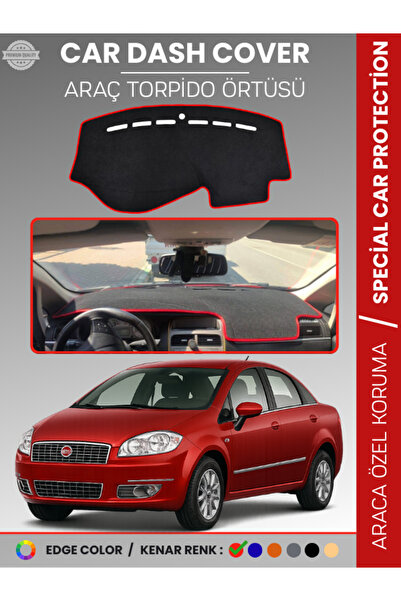 COLONY Fiat Linea Kırmızı Torpido Örtüsü Ön Göğüs Koruma Torpido Koruma Tam U...