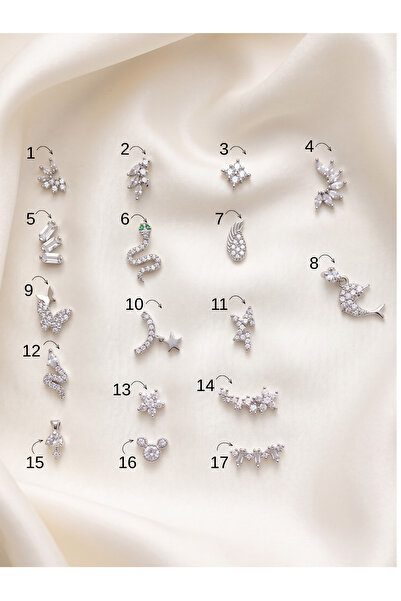 GKCBijoux 316L Kararmaz Çelik Tragus Helix Kulak Piercing Küpesi